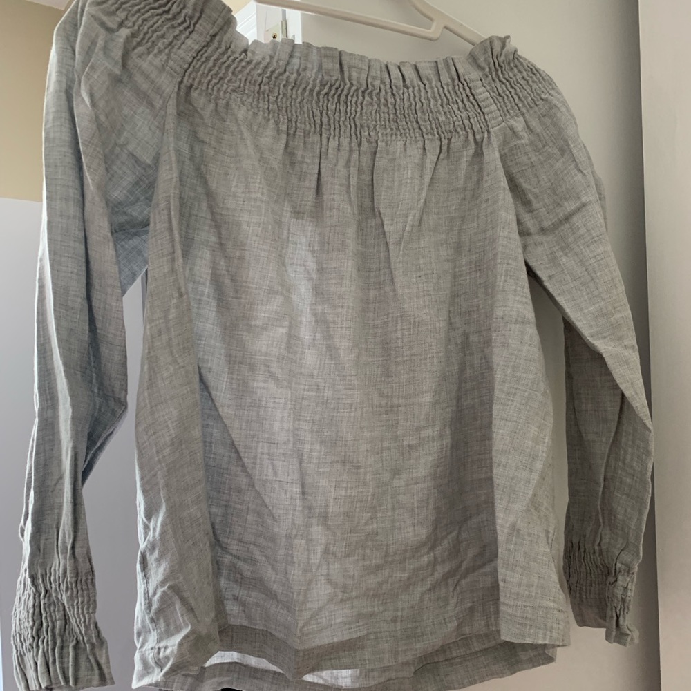 LOFT off the shoulder linen top